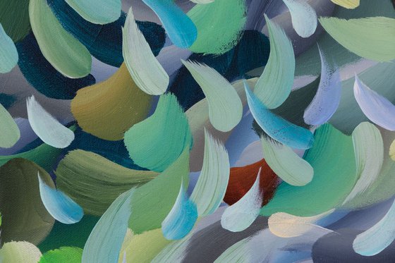 Les paroles s'envolent - Original large acrylic abstract painting - Ready to hang
