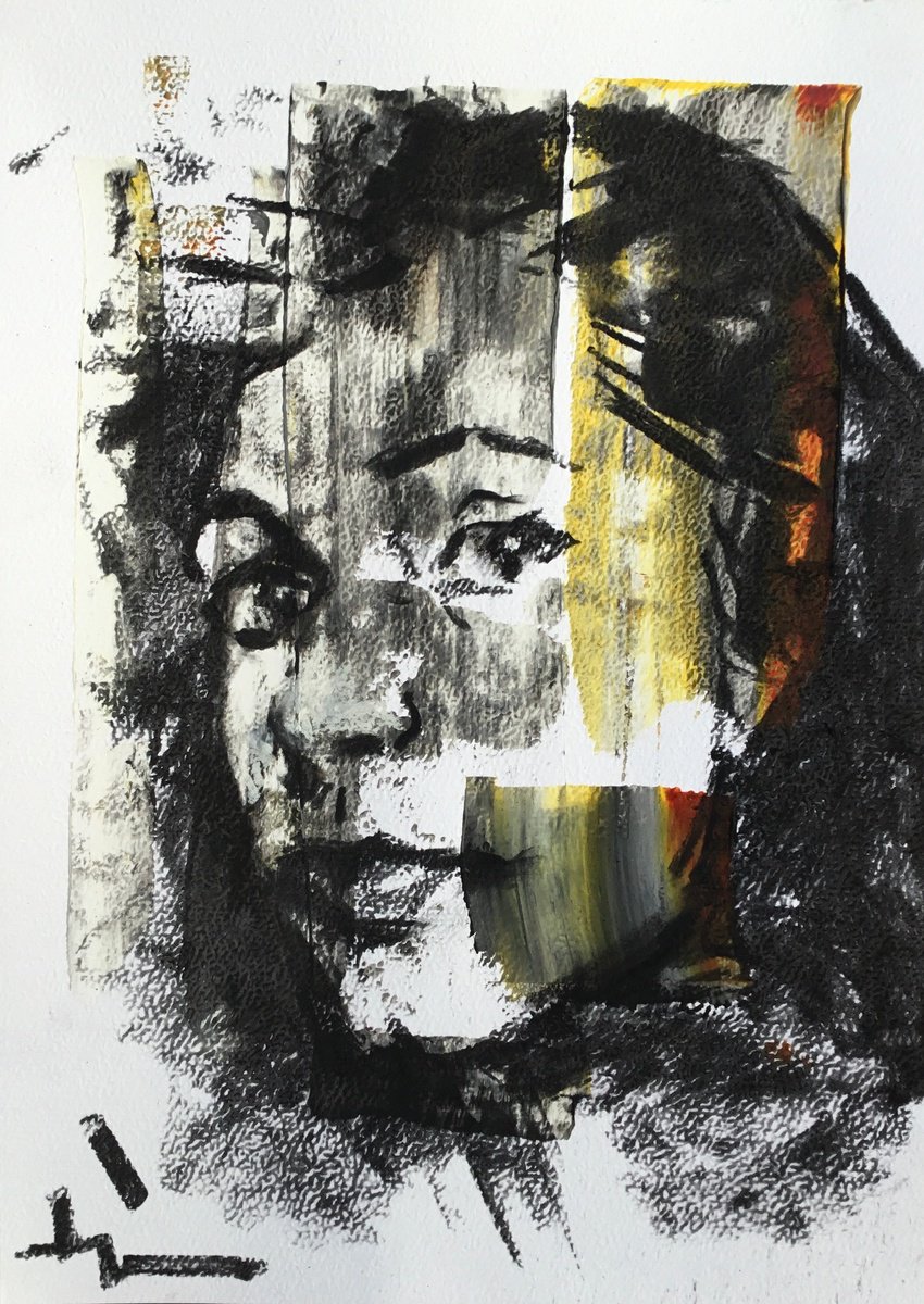 Expressive Charcoal Drawing , Saul Series #2 By Dominique Deve, 8 X 11, Artwork For Sale On Artfinder