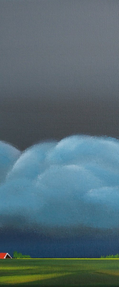 Sunlight from behind the clouds (June) by Nelly van Nieuwenhuijzen