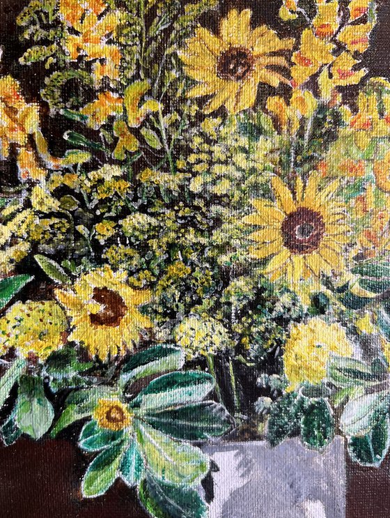 Yellow daisies flowers