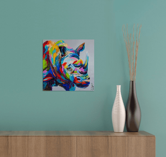 Colored Rhinoceros
