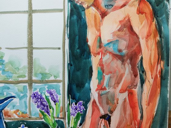 Male Nude by the Window