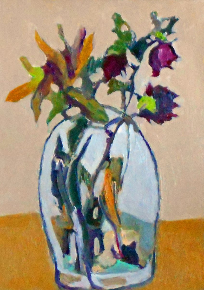 Dried Flowers in Glass Vase No. 2 by Ann Cameron McDonald