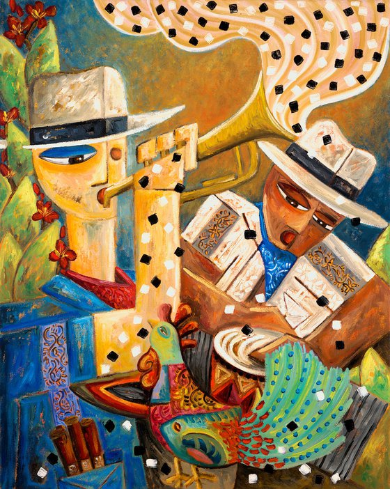 Cuban Musicians Amongst Flora y Fauna