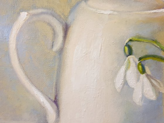 "In the springtime"  still life spring  liGHt original painting  GIFT (2020)