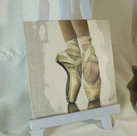 Ballet Shoes Study, Ballet Painting, Ballerina, Dance, Framed and Ready to Hang