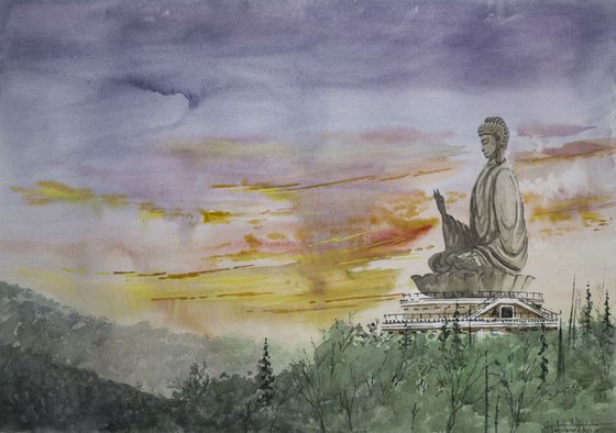 BUDDHA. Divine landscape