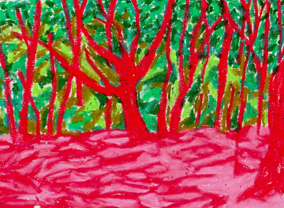 Illustrative Botanical Pastel Drawing By Ewen Farr, 12 X 9, Bison, Original Artwork