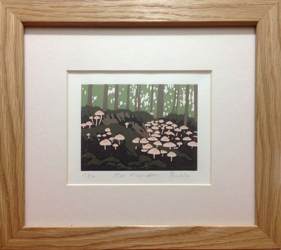 Mini Mushrooms, framed