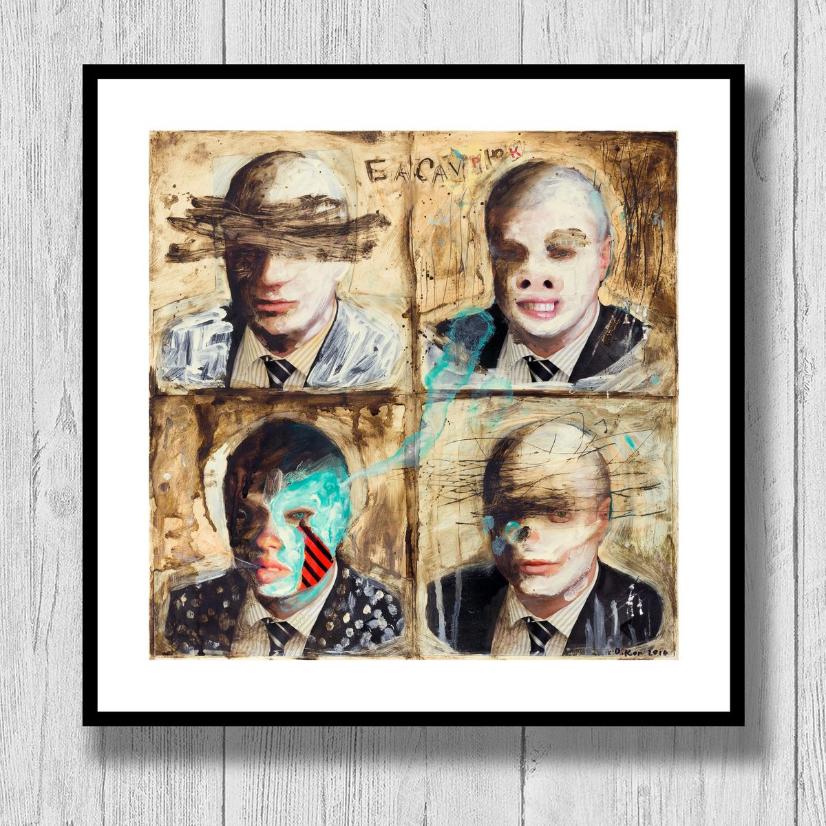 Portrait Collage By Oleksandr Korol, 15 X 15", Candidate, Original Artwork