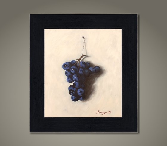 Grape Oil painting (35x38cm, oil on panel)