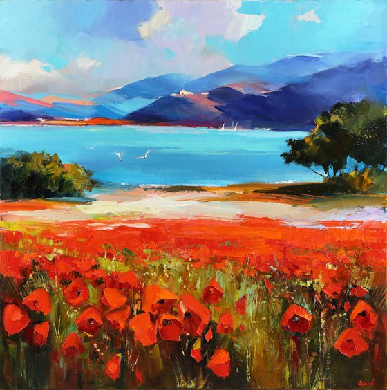 Wind Through Red Poppies