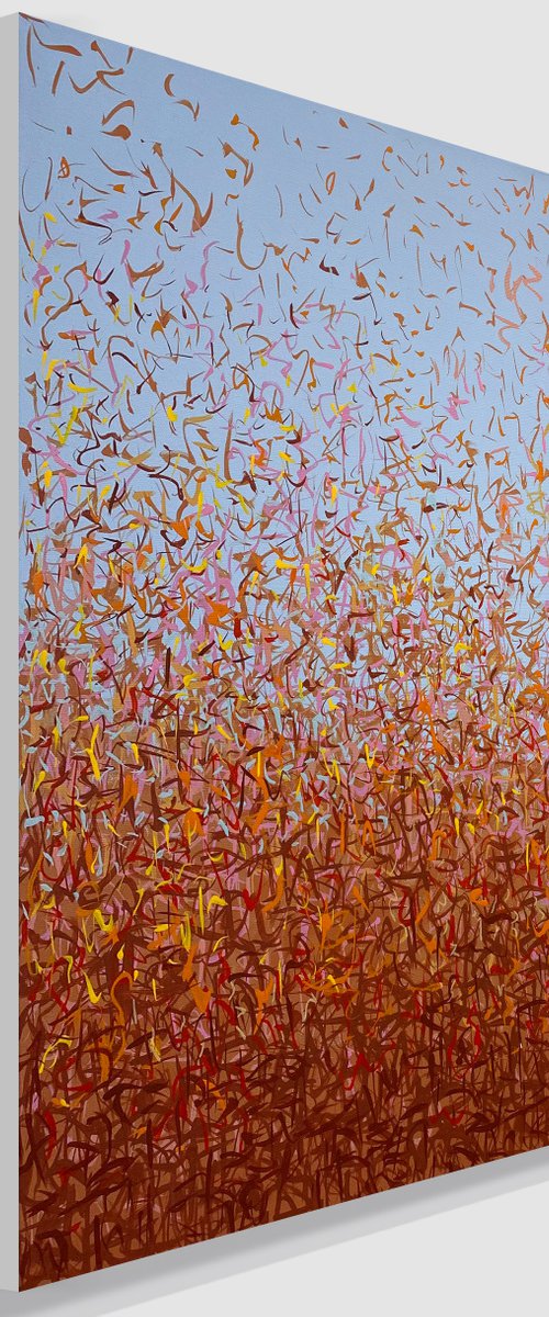 Oondiri Plains Two- 66cm squ- acrylic painting on canvas by George Hall