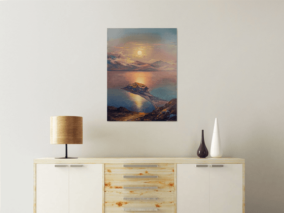 Lake Sevan (60x80cm, oil painting)