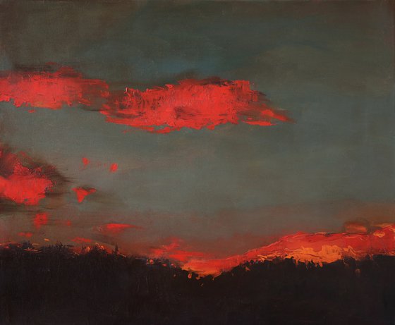 Victorian Sunset 20x24" 51x60 cm Contemporary Art by Bo Kravchenko