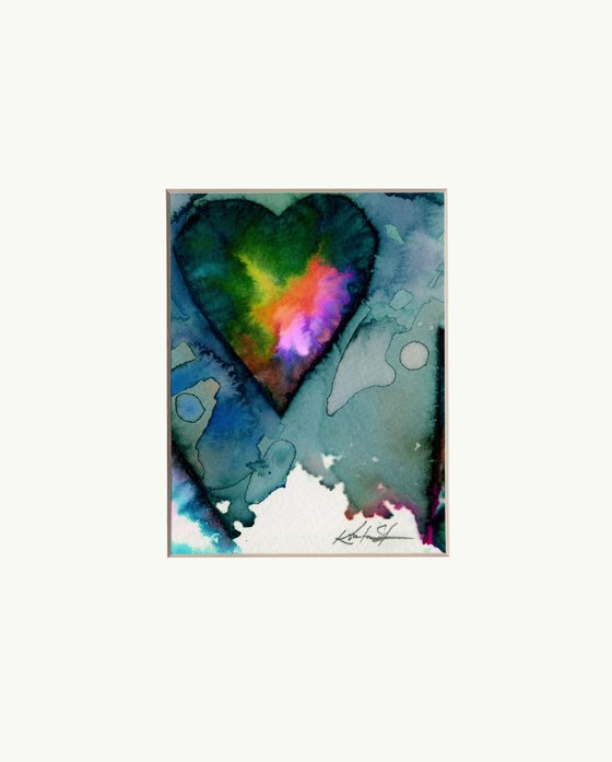 Eternal Heart 966 - Watercolor Heart Painting by Kathy Morton Stanion