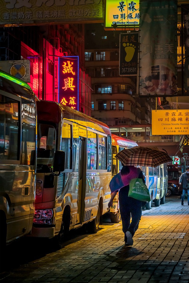 Urban And Pop Cityscapes Photograph By Sergio Capuzzimati, 16 X 24", Mongkok Nights, Original Artwork