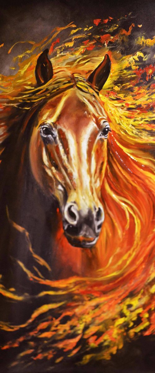 Fire Horse by Valeriia Radziievska