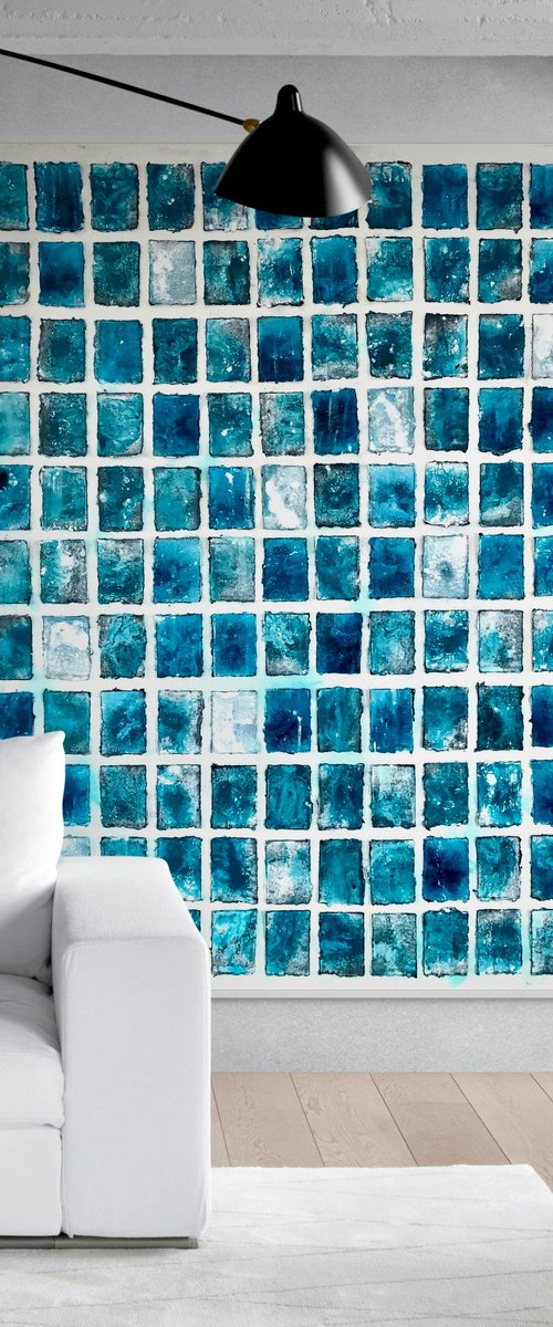 Abstraction No. 124 blue by Anita Kaufmann