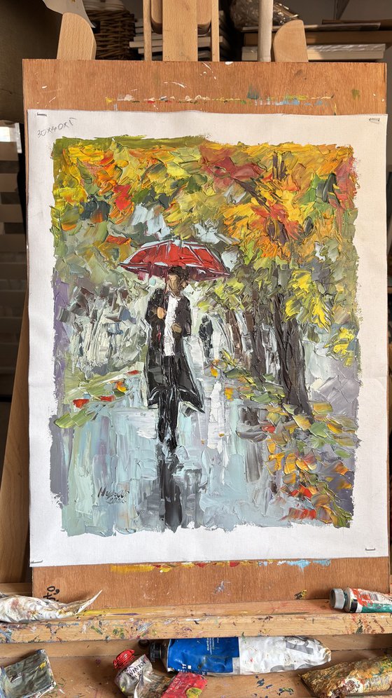 Rainy day. First date