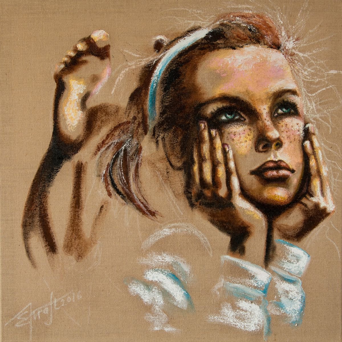 Acrylic Painting , Sunny By Elena Kraft, 31 X 31, Artwork For Sale On Artfinder