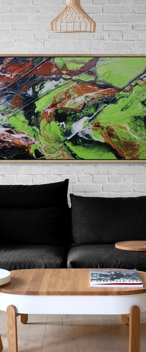 The Natural Earth 200cm x 80cm Textured Abstract Art by Franko