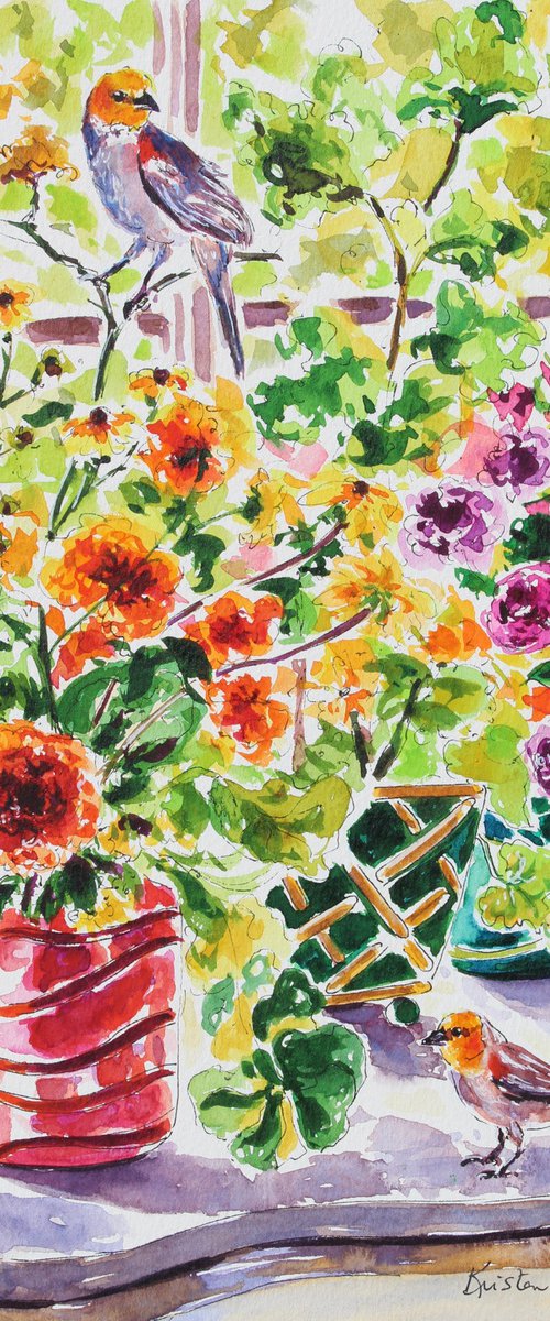 Desert Verdins by Kristen Olson Stone