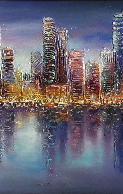 Lights of the night metropolis by Viktoria Lapteva