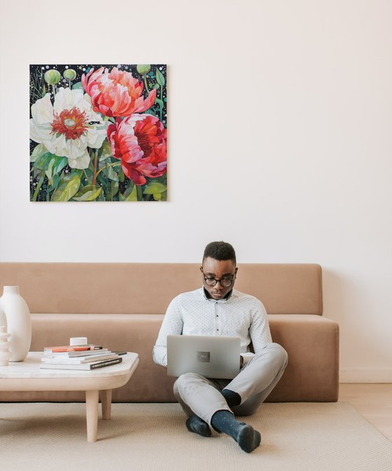 "Meeting of peonies"