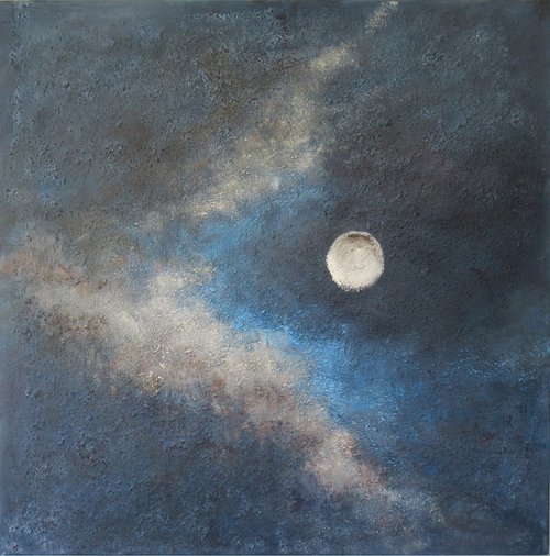 February Full Moon Shining  Bright as Day by Sherry Edmondson