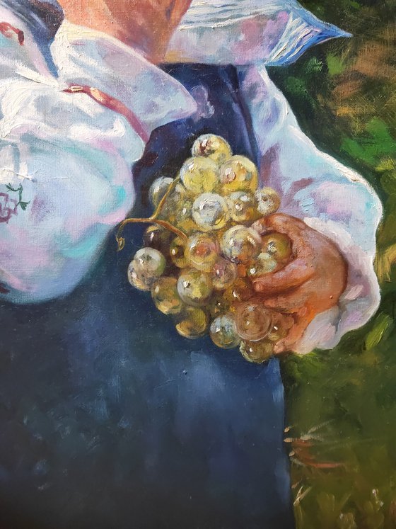 "The little girl wth the grapes " by Olga Tsarkova