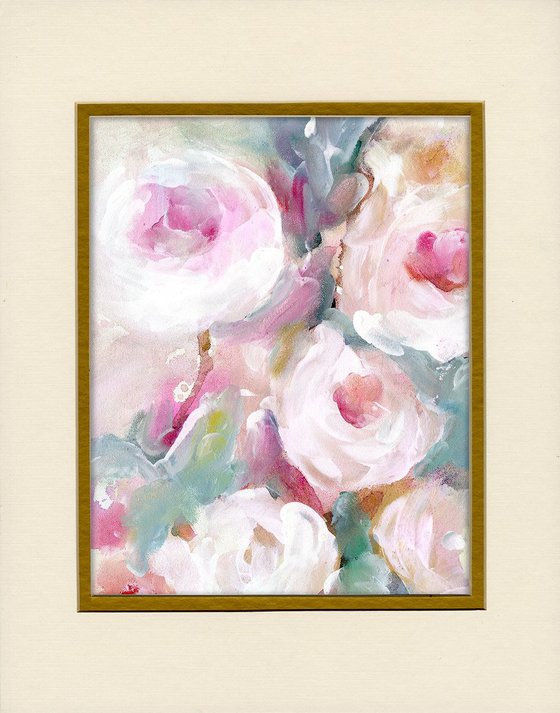 Soft Blooms No. 5 - Mixed Media Abstract Floral Painting by Kathy Morton Stanion, Modern Home decor
