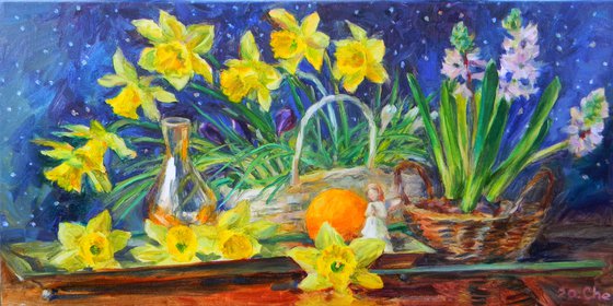 Daffodils and hyacinths