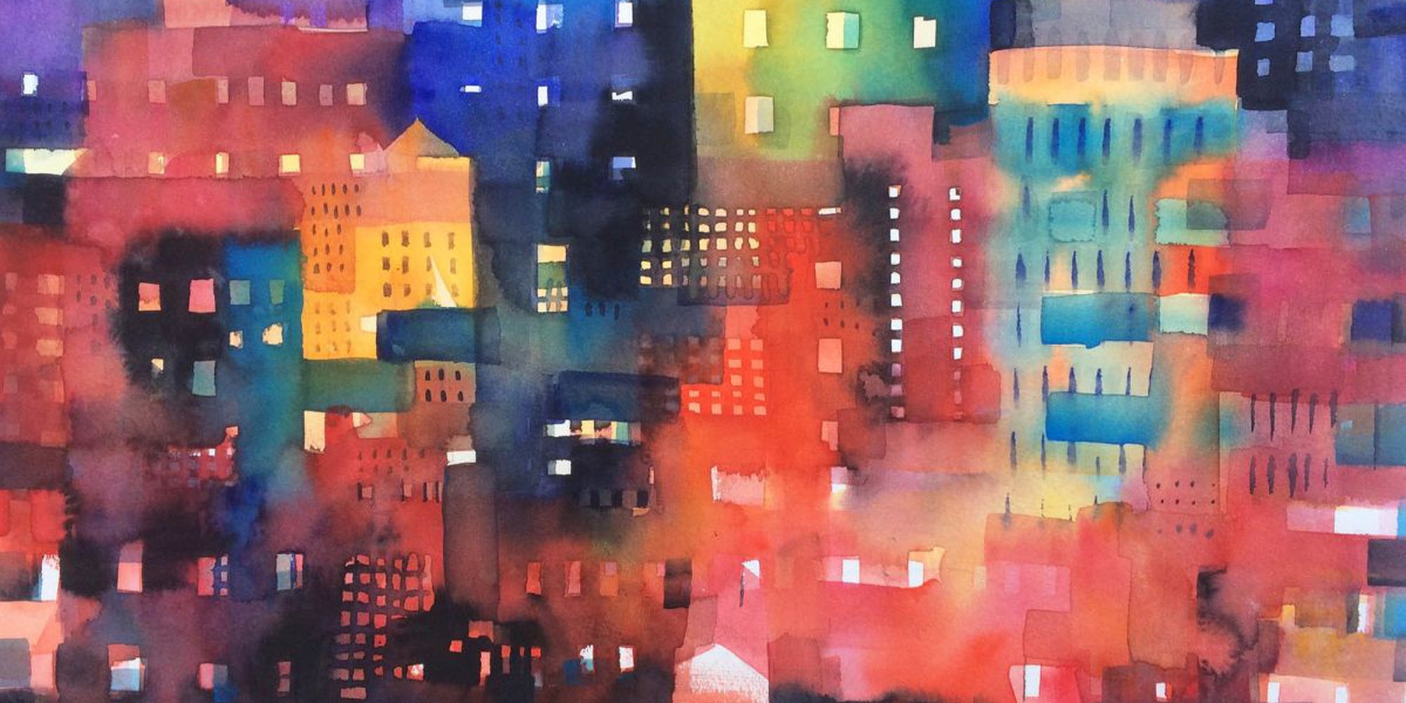 Art of the Day: "Urban landscape 8 - Shadows and lights, 2016" by Alessandro Andreuccetti