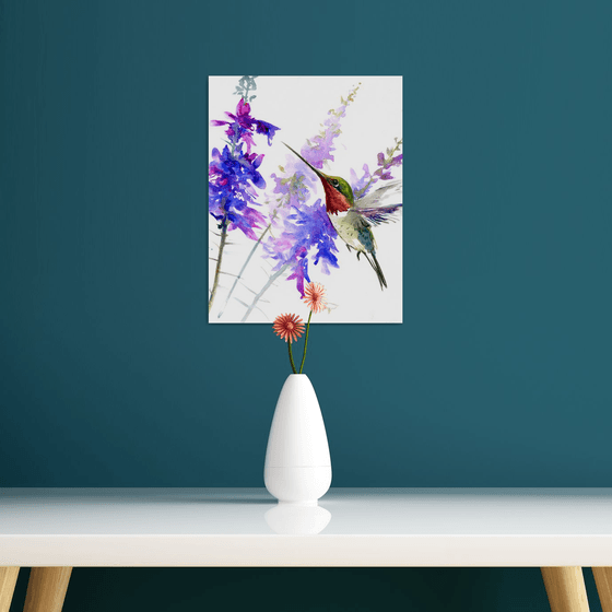 Hummingbird and FLowers