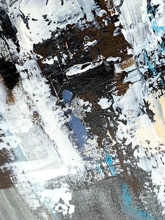 Indigo Umber Abstraction