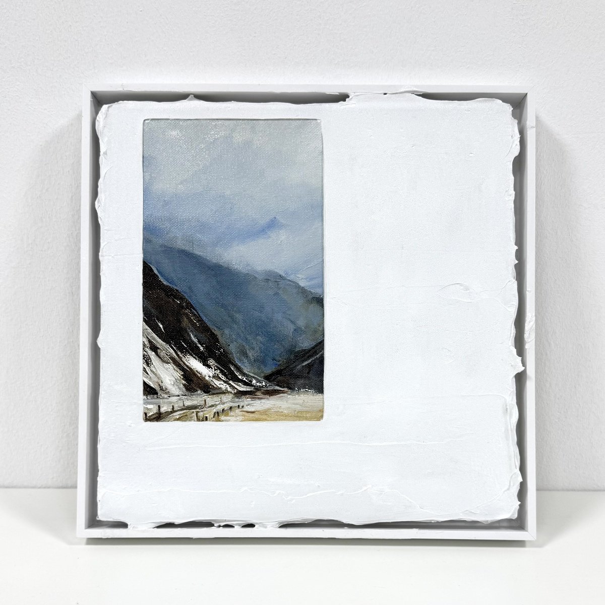 Impressionistic Landscape Oil Painting By Irina Zelenina, 12 X 12, Tiny World. Cold Valley, Original Artwork