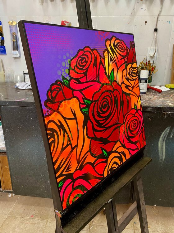 Roses On Purple