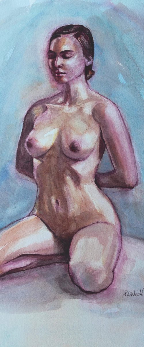 Kneeling female nude by Rory O’Neill