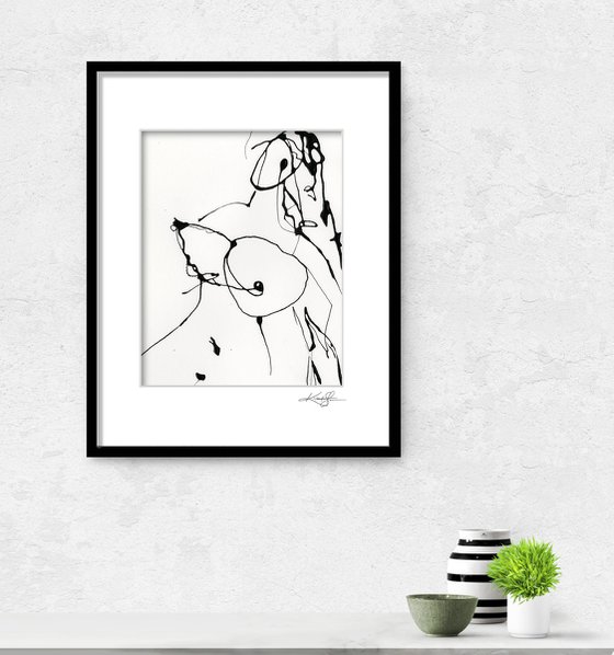 Doodle Nude 28 - Minimalistic Abstract Nude Art by Kathy Morton Stanion