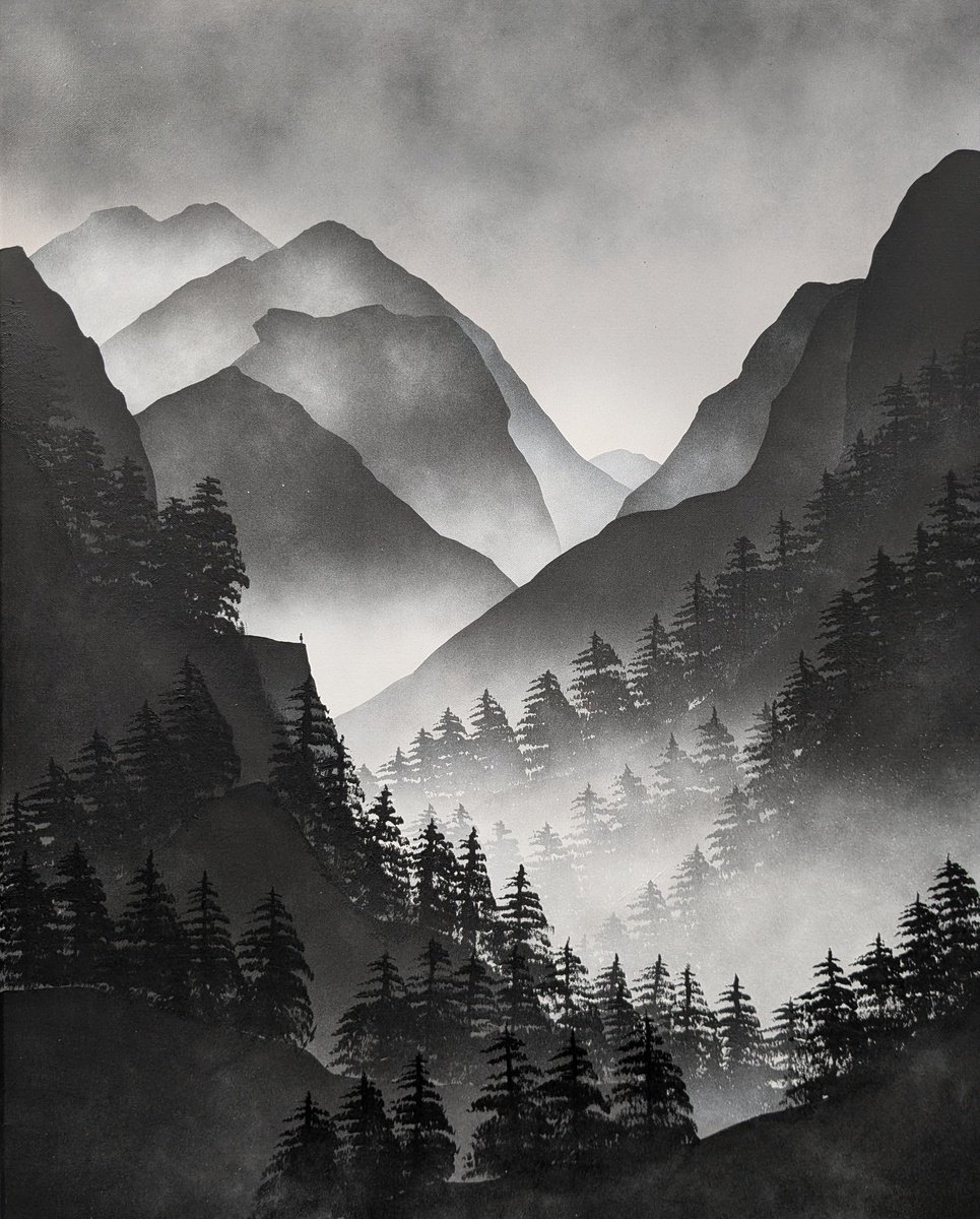 Landscape Acrylic Painting By Robert Owen Bloomfield, 26 X 32", Bal??u 25, Original Artwork