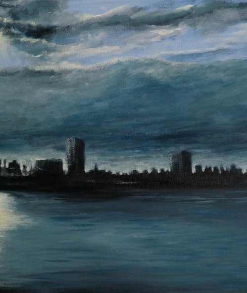 Still Night - Nocturno Series Painting by Danijela Dan