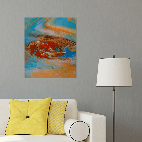 Landscape Abstract Painting  "Sunny Day"