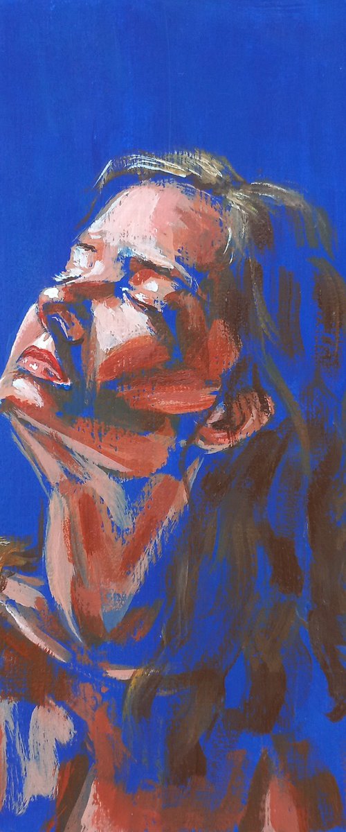 Abstract woman portrait. Digital art. 60x80cm/23.6x31.5in by Tatiana Myreeva