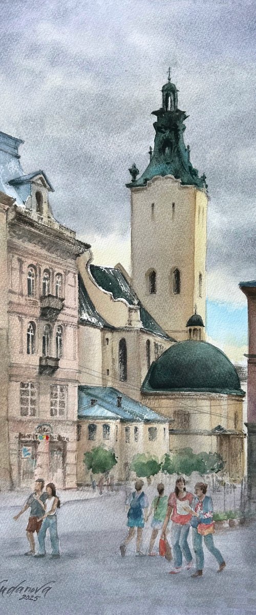 Latin cathedral church in Lviv by Yuliia Ludanova