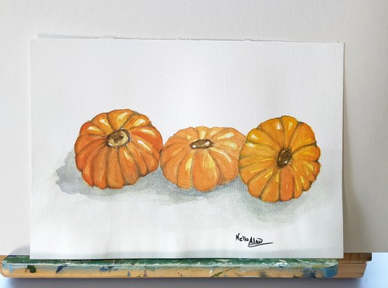 2 paintings Pumpkins