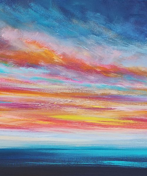 "Just You & Me" - Cornish Seascape, Art, Skyscape by Mel Graham