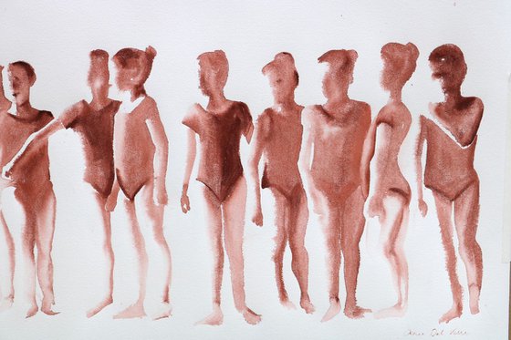 Ballerina watercolour painting "Future Ballerinas"