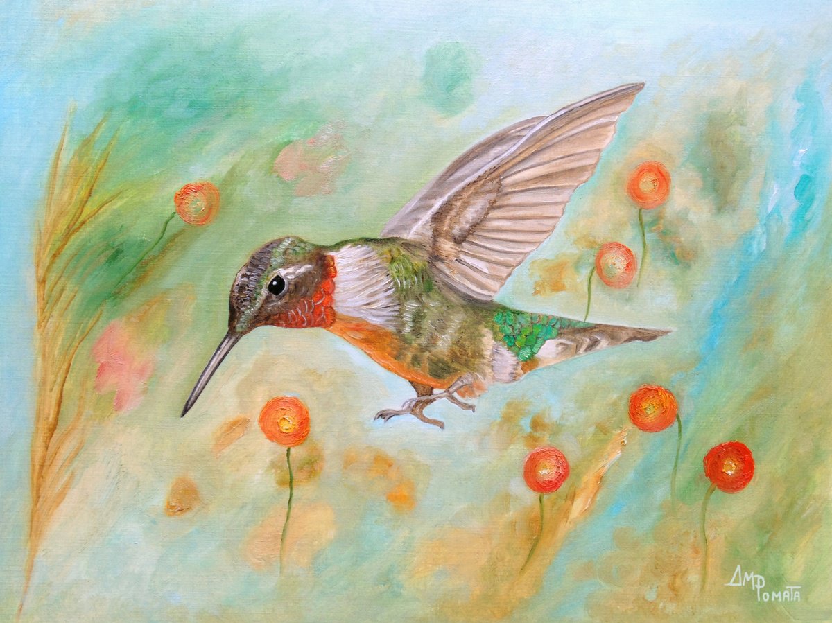 Impressionistic Animal Oil Painting By Angeles M. Pomata, 13 X 10, A Little Shine, Original Artwork