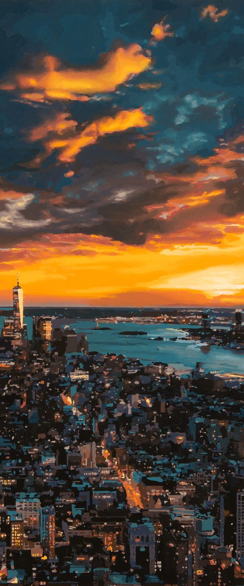 New York Sunset by Marco Barberio
